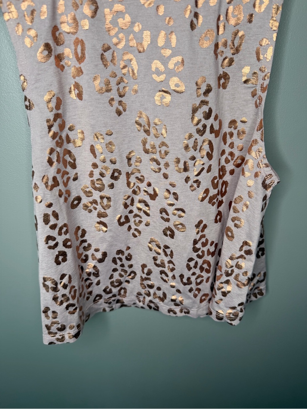 Spiritual Gangsta Active Crop Tank Metallic Rose Gold Leopard - Picture 7 of 9